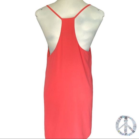 Seductions  two layer chiffon slip dress with string racer back.  Beautiful! - Picture 4 of 7